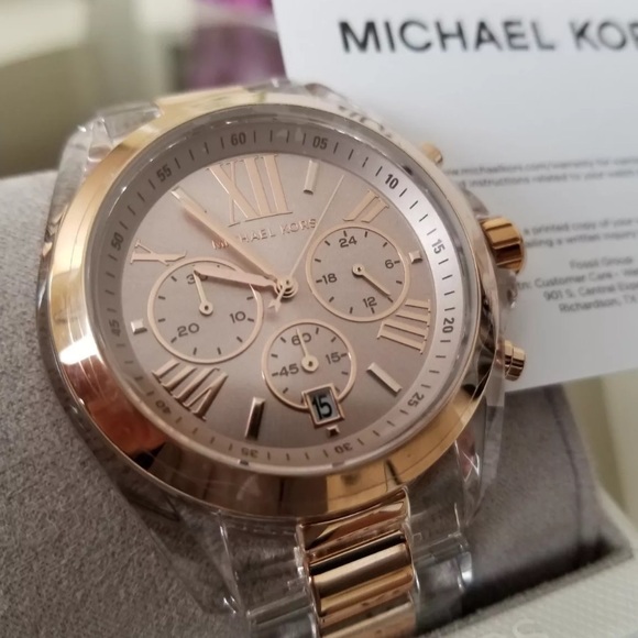 Michael Kors bradshaw acetate clear rosegold watch - Picture 6 of 8